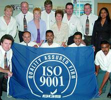 Back row from left: Lee-ann Mitchell, Ron Nel, Mandy Radloff, Barry Loock, Dee Coleman, Gerard Lefrevre, Grant Howes, Kubashnee Reddy. Front row from left: Keith Mitchell, Sean Spies, Clayton Joseph, Greg Woolfuth, Ismail Khan